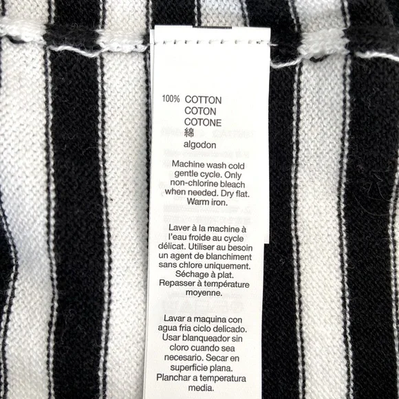 Gap XS Black & White striped lightweight sweater 100% Cotton - Picture 4 of 4